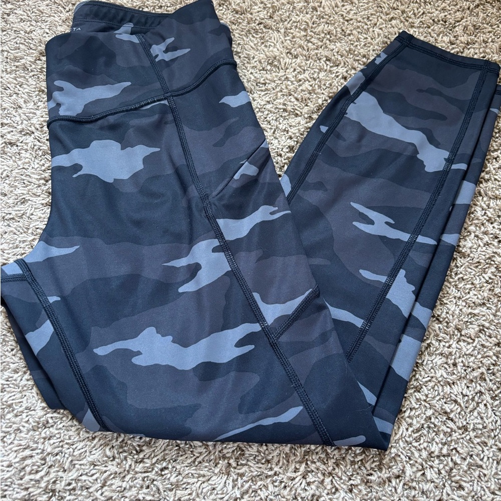 Athleta black and Gray Camouflage Leggings